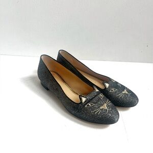 Charlotte Olympia | Kitty Glitter Flats